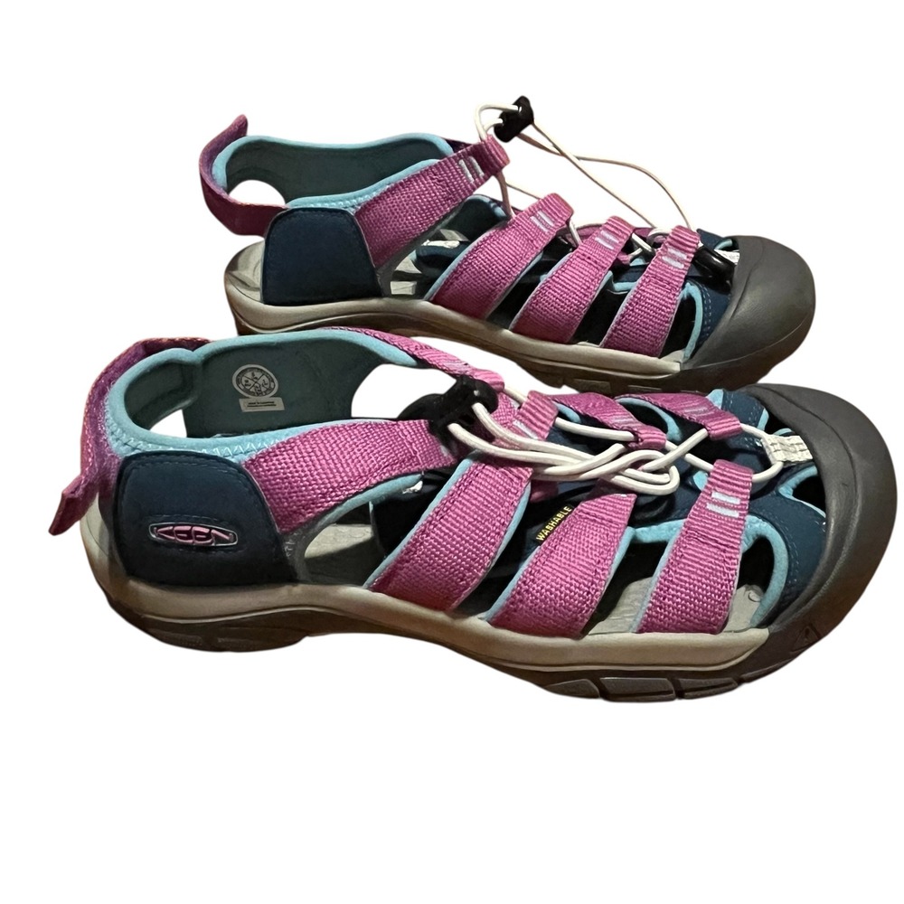 Keen Newport H2 Kids Sandals Purple Navy Blue Hiking Water Shoes Size 6 Big Kids